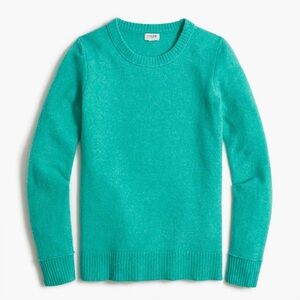 J. Crew Crewneck sweater in extra-soft yarn in green blue size small BB083 EUC